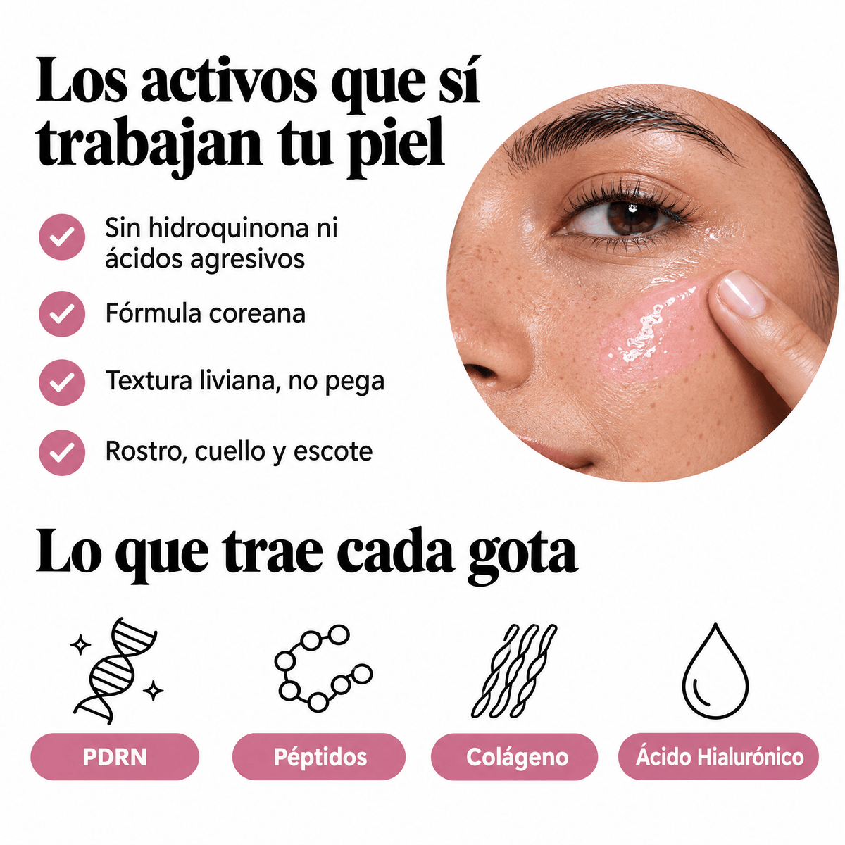 Sérum coreano 99% PDRN con péptidos y colágeno, 30 ml — Estela Couture