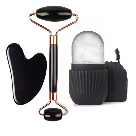 Set de rodillo de hielo facial y gua sha FROST GLOW