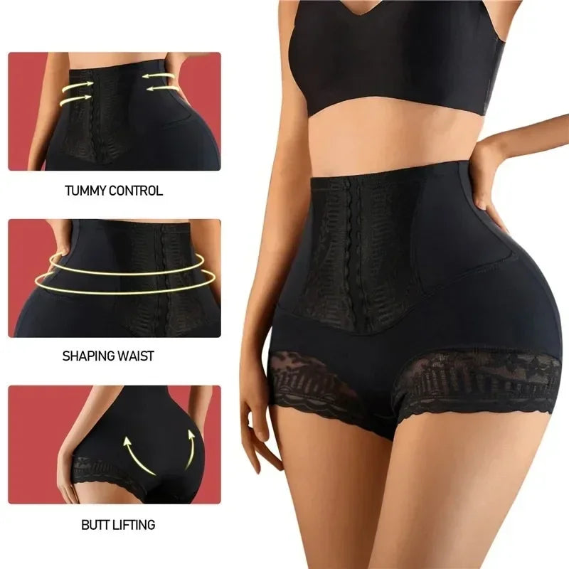 Panty faja de cintura alta en color negro