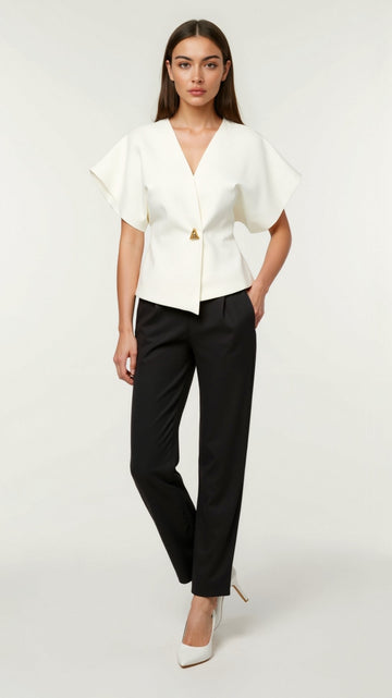 Blusa V de Seda Amy