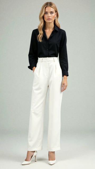 Pantalones Elegantes de Cintura Alta