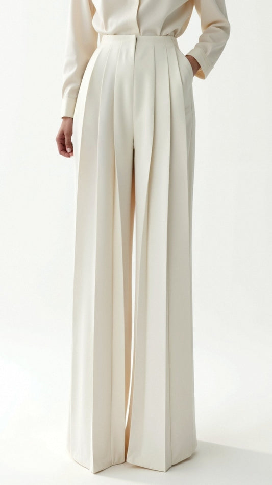 Pantalones Plisados de Luxe