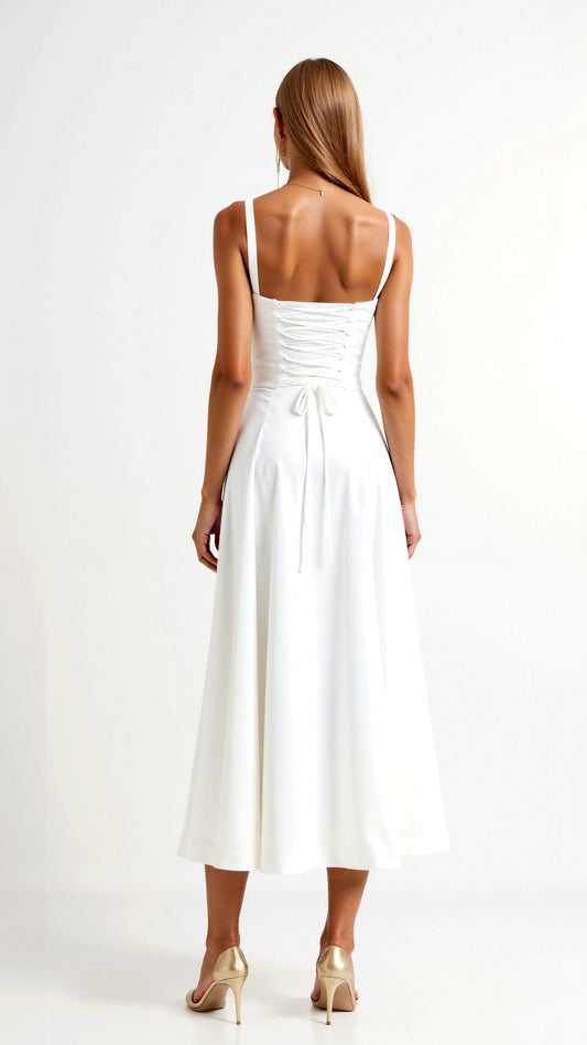 Vestido Midi de Seda Jade