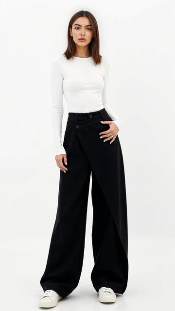 Pantalones de Jean Asimétricos Elegantes