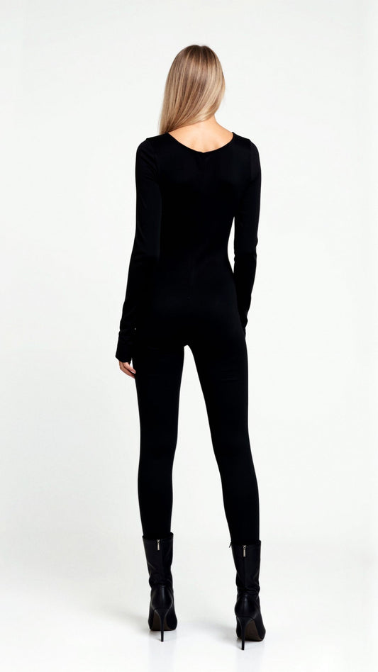 Vestido Bodycon de Cremallera Negra