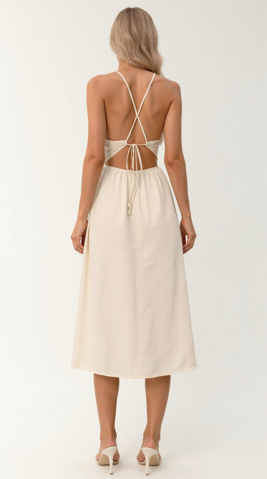 Vestido Midi Cutout Elegante