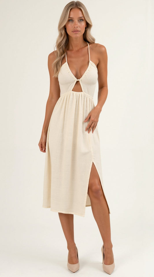 Vestido Midi Cutout Elegante