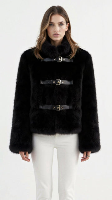 Chaqueta Elegante de Piel Sintética