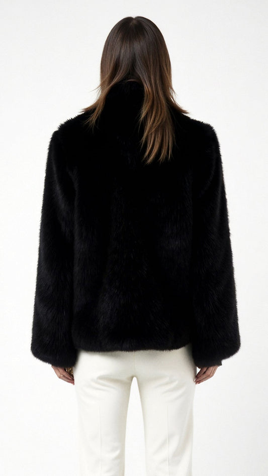 Chaqueta Elegante de Piel Sintética