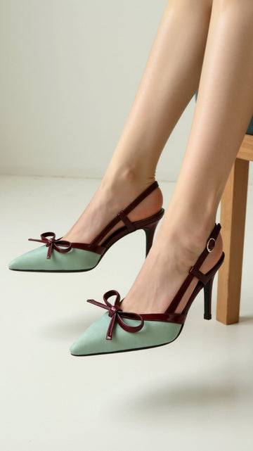 Tacones de Satén con Lazo Elegante